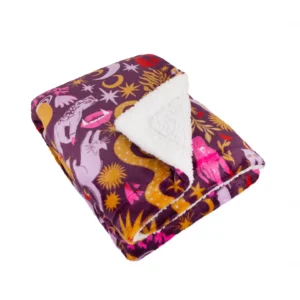 Fleeceplaid paars / roze