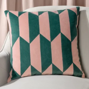 Kussen geometrische prins groen / roze