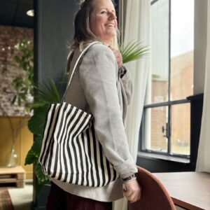 Tas strepen zwart / wit